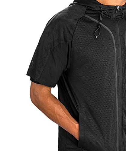 Venum Men's Standard Electron 3.0 Dry Tech Jacket-Short Sleeves, Black, Small