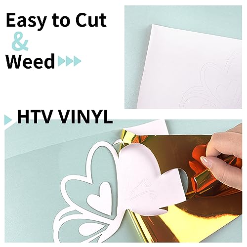 HTVRONT Holographic Heat Transfer Vinyl- 12" x 6ft Holographic HTV for Shirts, Hats, Holographic Iron on Vinyl for All Cutting Machines, Matellic Sheen, Easy to Cut & Weed (Blue-Purple)