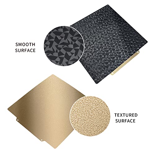 IdeaFormer Textured H1H Build Plate 235x235mm No Magnetic Plate, Rainbow Streak+Phantom H1H Spring Steel Sheet for Ender 3/Ender 3 V2/Neo/Ender 3 Pro/Ender 5/Pro/for Elegoo Neptune 2/3/3 Pro/4/4 Pro