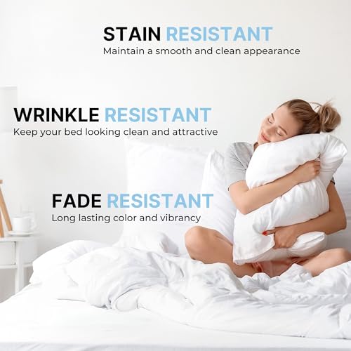 King Pillow Cases Set of 2 - Extra Soft, Hotel Quality Pillowcase Covers - Comfy Bedding for Women, Men, Kids & Teens - Machine Washable Pillow Protectors - 2 Piece - King Size Denim Blue Pillow Cover
