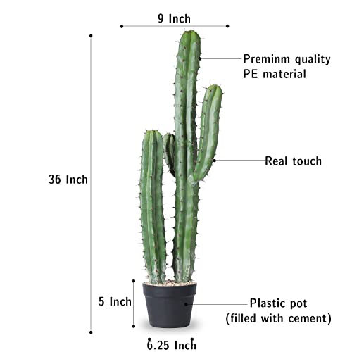 AntHousePlant Artificial Cactus Fake Big Cactus 36 Inch Faux Cacti Plants for Home Garden Office Store Decoration
