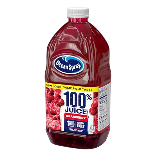 Ocean Spray® 100% Juice Cranberry Juice Blend, 64 Fl Oz Bottle (Pack of 1)