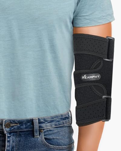 Reamphy Elbow Brace,Comfortable Night Elbow Sleep Support,Elbow Splint, Adjustable Stabilizer Splints,Cubital Tunnel Syndrome,Tendonitis,Ulnar Nerve,Tennis,Fits for Men and Women(Small)