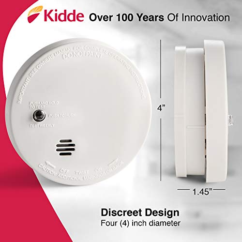 Kidde Fire Sentry Smoke Detector, 9V Battery Powered Smoke Alarm, 4 Inch Compact Design