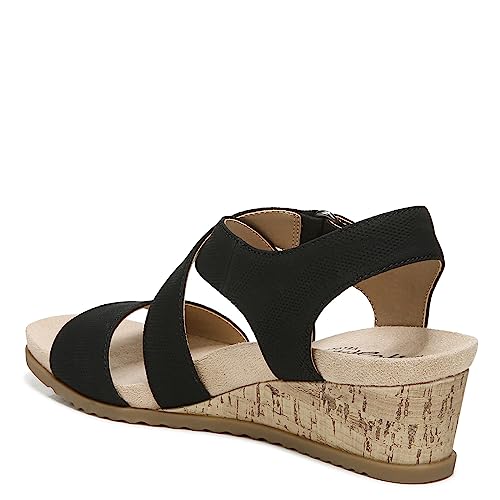 LifeStride Womens Sincere Wedge Sandals Bone/Tan 8.5 M