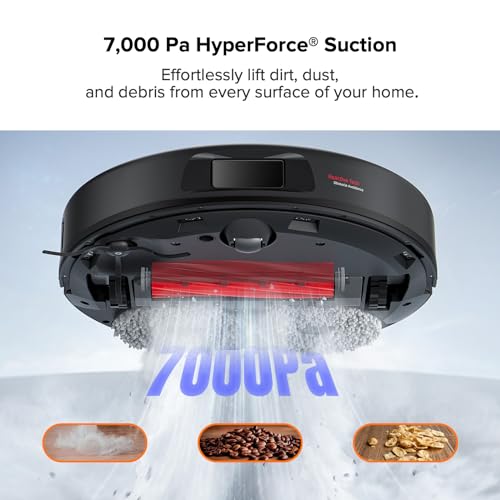 roborock Qrevo Pro Robot Vacuum and Mop with FlexiArm Design Edge Mopping, Dynamic Hot Water Mop Washing and Auto Mop Drying, Intelligent Dirt Detection, 7,000 Pa Suction