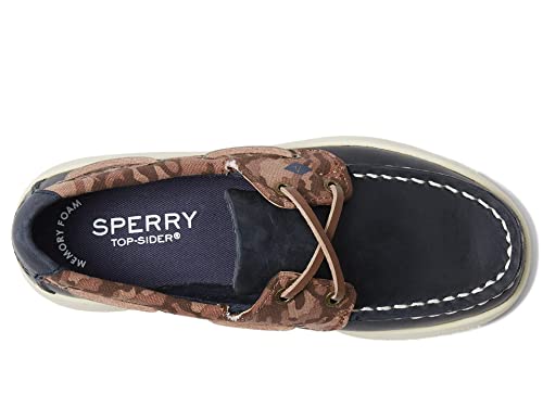 Sperry Cup II Boat Shoe, TAN/Navy, 2.5 US Unisex Big Kid