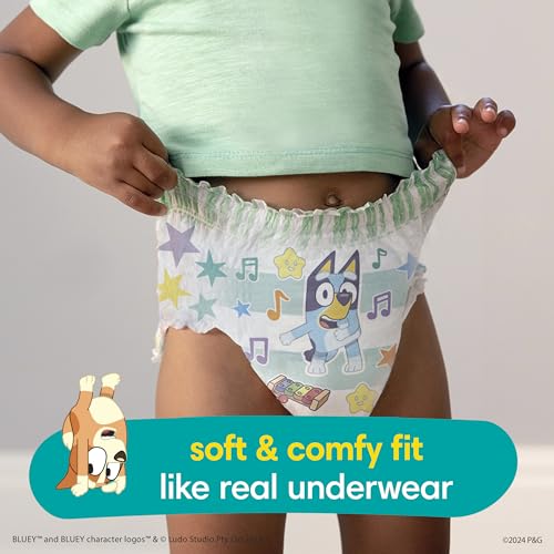 Pampers Easy Ups Boys & Girls Potty Training Pants - Size 3T-4T, One Month Supply (124 Count), Training Underwear (Packaging May Vary)