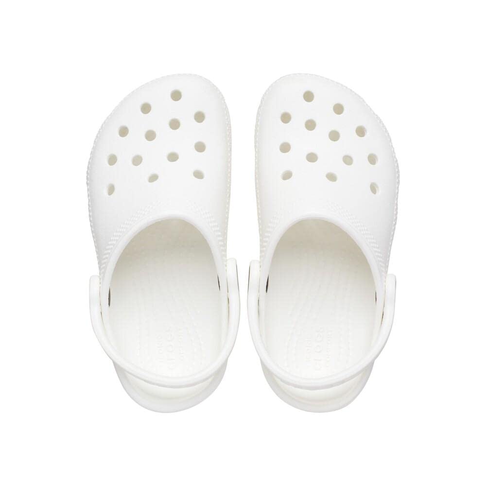 Crocs Kids' Classic Clog , White/White, 4 Big Kid