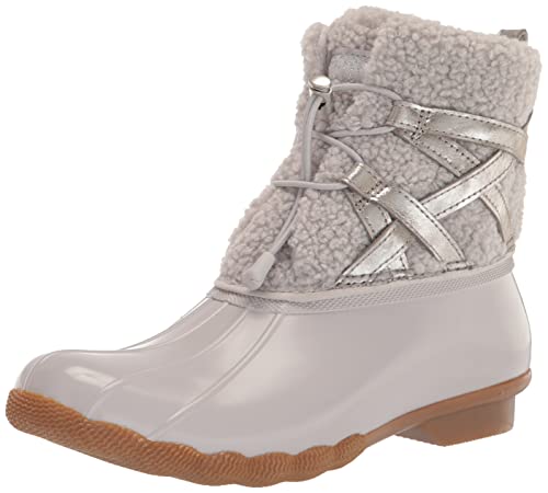 Sperry Women's Saltwater Boots, Grey Leather, 11