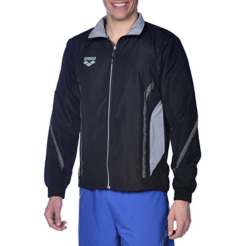 ARENA Standard Team Line Warm-Up Tracksuit Lightweight Athletic Pants, Black-Jacket, XS