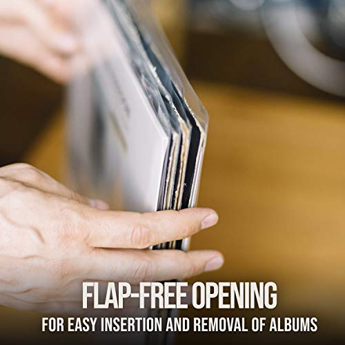 Vinyl Fever Record Sleeves [25 Pack] - Crystal Clear Outer Album Covers - Durable 3 Mil Thick Polypropylene Vinyl Sleeves for 12 Inch Lps and Archival Album Storage | 12.75"x12.75" Perfect Fit Sleeves