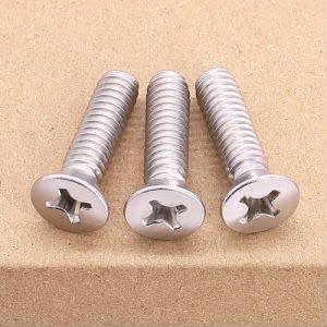 1/4-20 x 2" (20 pcs) Flat Head Machine Screws, 304 Stainless Steel (18-8), Phillips Drive, Cross Recessed 80° countersunk Head Screws, Coarse Thread UNC, ANSI B18.6.3-2