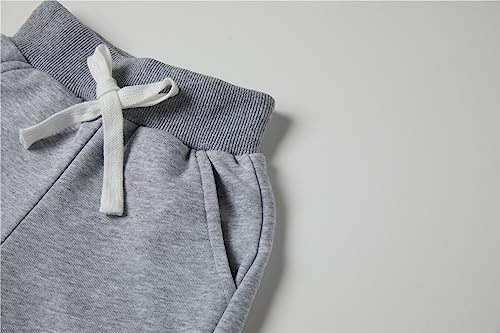 Mud Kingdom Toddler Boys Boys Drawstring Terry Sweat Shorts with Pockets Casual Pull On Shorts White 3T