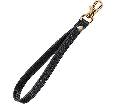 UTreers Wristlet Strap, Genuine Leather Keychain Wristlet KeyChain Hand Strap for Wallet Purse Clutch Cellphone Wristlet Key (Purple)