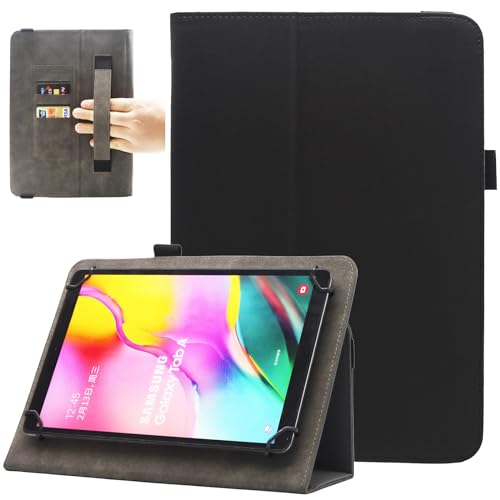 Universal 7 8 Inch Android Tablet Case, Nannxiebky Slim Folding Stand Folio Wallet Case Cover with Hand Strap for 7.0 8.0 Inch and All 7" - 8.5" Tablet, SkyBlue