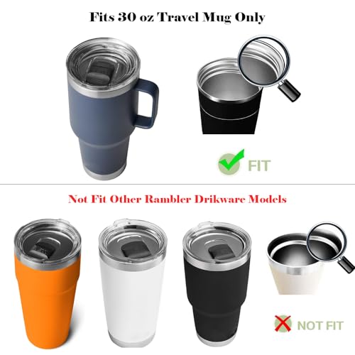 30 oz Stronghold Lid Compatible/Replacement with YETI Rambler30 oz Travel Mug Only (Fits 30 oz Travel Mug Only（2 pack）)…