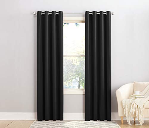 Sun Zero Barrow Energy Efficient Grommet Curtain Panel Pair (Pack of 3)