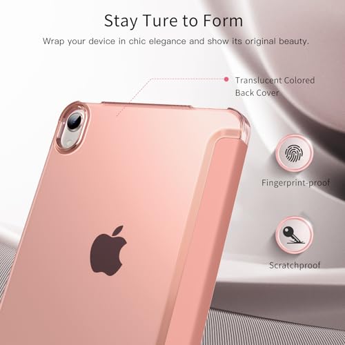 MoKo for iPad Mini 7 (A17 Pro) Generation Case 2024, iPad Mini 6 Case 2021, 8.3-inch Slim Lightweight Protective Hard Back PC Shell Stand Cover Support Touch ID, Auto Wake/Sleep, Raspberry