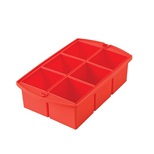 Tulz Mega Ice Block Tray, Silicone, Ruby