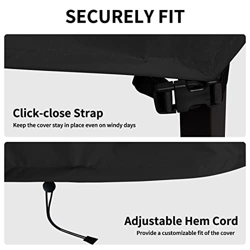 Easy-Going Outdoor High Back Chair Cover UV Resistant Patio Chair Cover Waterproof Lawn Patio Furniture Cover with Tape Sealed Seam (1 Pack-28Wx35Dx35H inch, Black)