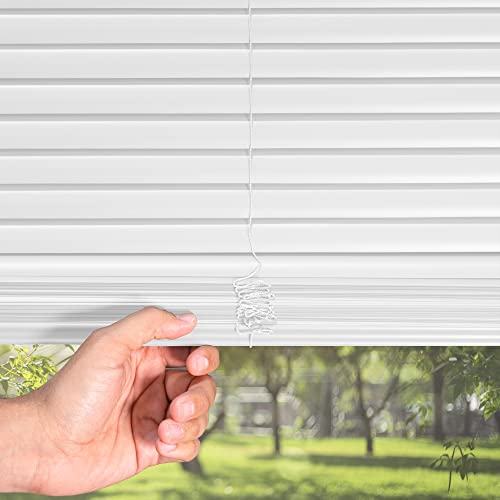 CHICOLOGY Custom Blinds for Windows, Mini Blinds, Window Blinds, Door Blinds, Blinds & Shades, Camper Blinds, Mini Blinds for Windows, Horizontal Window Blinds, Gray, 27" W X 60" H