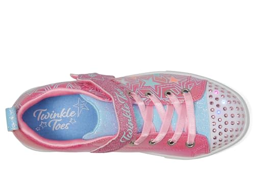 Skechers Kids Girls Twinkle Sparks-Shimmer Star Sneaker, Pink/Multi, 2.5 Little Kid