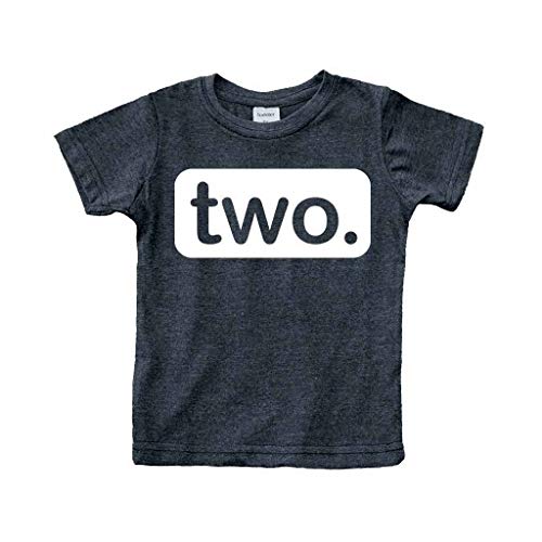 2nd Birthday Shirt boy 2 Year Old Toddler Kids Outfit Second Two t-Shirt Party (Charcoal Black, 2 Years)