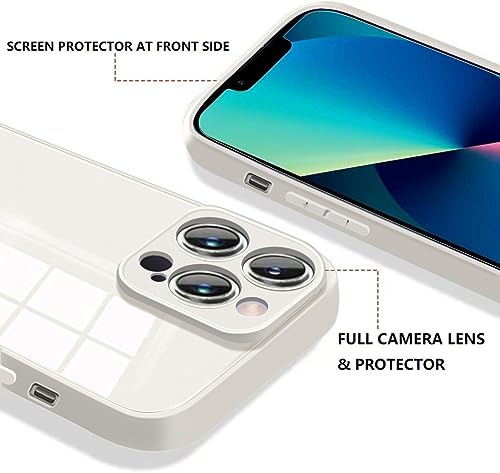 Luhuanx Case for iPhone 15 Pro Max,Designed for iPhone 15 Pro Max Case with Full Camera Lens Back, [Raised Edges Safeguard Camera & Screen] for 15 PRO MAX Phone Cover in 6.7inch (White)