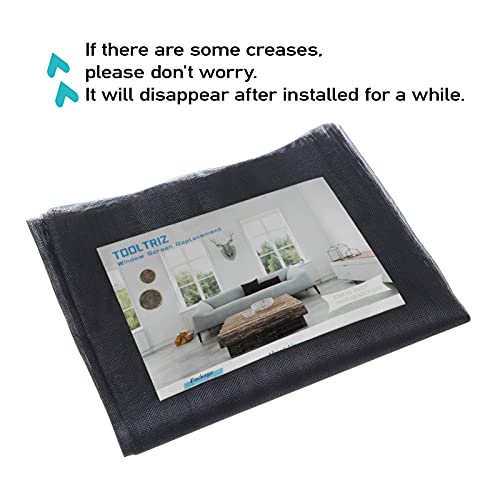 TOOLTRIZ Windows Screen and Screen Door Replacement, 48"x118" Durable Fiberglass Screen Mesh - Screen & Sliding Screen Door Repair for Patio & Window