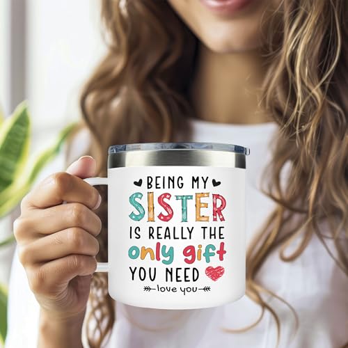 Christmas Gifts for Sister - Sister Christmas Gifts - Birthday Gifts for Sister, Sister Birthday Gifts for Women, Sister Gifts for Women, Sister Birthday, Funny Sister Gifts - Best Sister Mug 14Oz