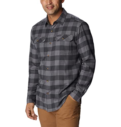 Columbia Men's Flare Gun Stretch Flannel, Shark Vista Stripe, X-Large