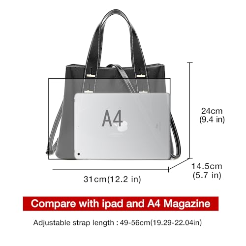 LAORENTOU Women Crossbody Handbags Cow Leather Satchel Handbags for Women Top-handle Shoulder Tote Purses