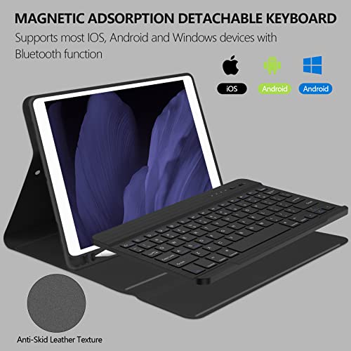 BQSS Keyboard Case,Wireless Magnetic Detachable Keyboard for iPad 9th/8th/7th, for iPad Air 3rd Gen/iPad Pro 10.5 inch Stand Tablet Cover with Built-in Pencil Holder(Black)
