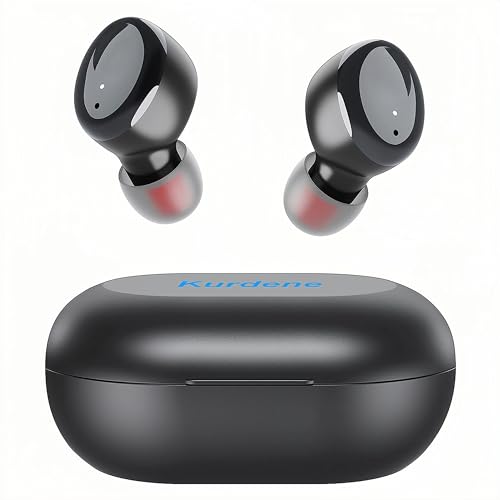 kurdene Bluetooth Wireless Earbuds, S8 Deep Bass Sound 38H Playtime IPX8 Waterproof Earphones Call Clear with Microphone in-Ear Bluetooth Headphones Comfortable for iPhone, Android