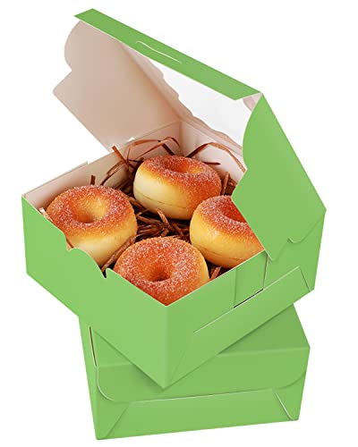 qiqee Valentine Bakery Box with Original Unique Design 60packs 6x6x3 Cookie Boxes Pastry Box for Valentine's Day