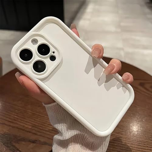 Buysing Cases Designed for iPhone 15 Pro Case [Full Camera Protection][Strengthen Shockproof] Slim Fit Lightweight Soft Gel Rubber TPU Cover for Women Girls Men 6.1 inch 2023-AntiqueWhite