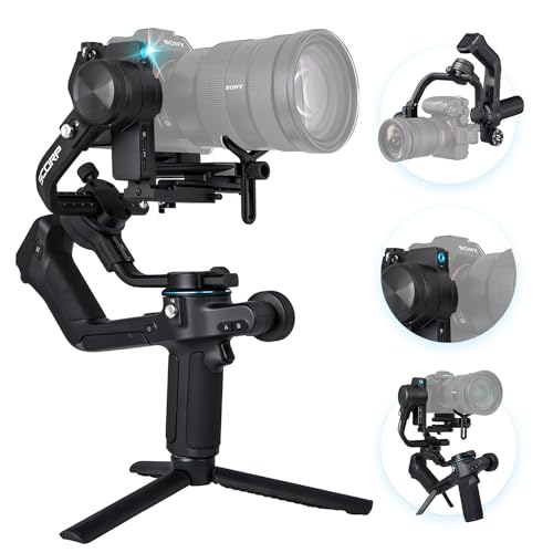 FeiyuTech SCORP 2[Official]Camera Stabilizer, Built-in AI Tracker,3-Axis Gimbal for Sony/Canon/Nikon/Fujifilm Mirrorless&DSLR Camera,Upgrade Joystick&Touch Screen,Max 5.51lbs, Native Vertical Shooting