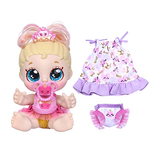 Kindi Kids Scented Sisters Pawsome Royal Family - Pre-School 10" Play Doll: Tiara Sparkles, 6.5" Baby Kindi: Teenie Tiara, and Kindi Pet: Prince Purrfection - Amazon Exclusive