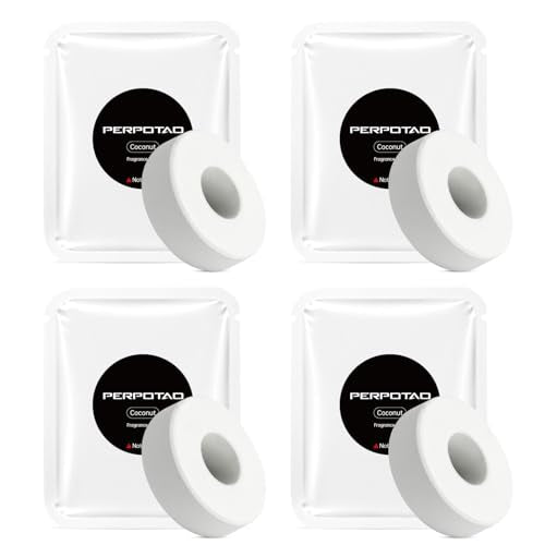 PERPOTAO Car Air Freshener Refill Gypsum with Essential Fragrance — Coconut, Pack of 4 Compatible with （B0GF6K2FCY/B0GF6CRC1L）