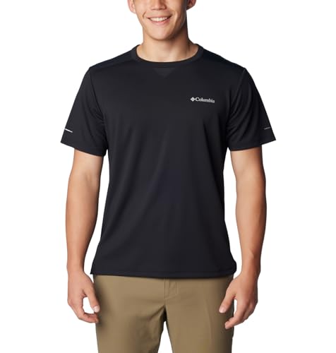 Columbia Men's Black Mesa Short Sleeve Crew, Black, X-Small