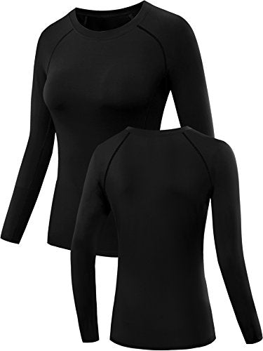NELEUS Women's 3 Pack Workout Gym Yoga Shirt Athletic Running Shirts,8021,Black,Grey,Navy Blue,M