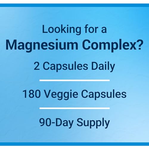 BioEmblem Triple Magnesium Complex | 300mg of Magnesium Glycinate, Malate, & Citrate for Muscles, Nerves, & Energy | High Absorption | Vegan, Non-GMO | 90 Capsules