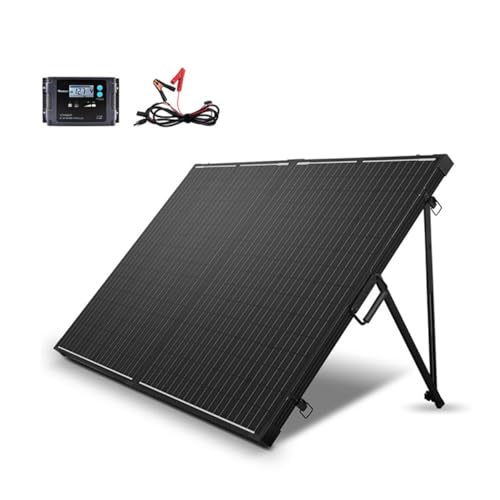 Renogy 200 Watt 12 Volt Portable Solar Panel with Waterproof 20A Charger Controller, Foldable 100W Solar Panel Suitcase with Adjustable Kickstand, Solar Charger for Power Station RV Camping Off Grid