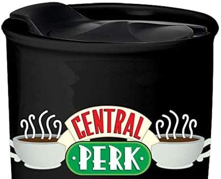 Silver Buffalo Friends Central Perk Logo Ceramic Travel Mug, 10 Ounces