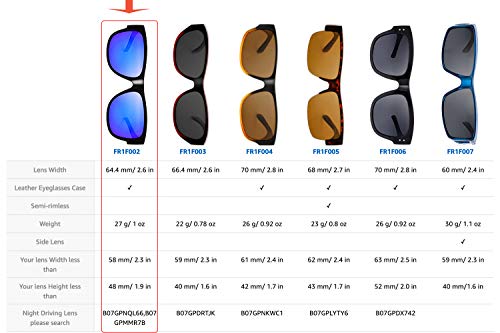 The Fresh High Definition Polarized Wrap Around Shield Sunglasses Over Prescription Glasses - Leather Eyeglasses Case (F616 Brown/Floral Flower Print, Brown)