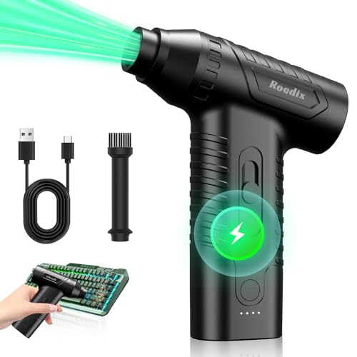 Compressed Air Duster, 150000RPM Electric Air Duster, Powerful Replace Compressed Air Can - No Canned Air Duster, Jet Dry Blower Portable Air Blower for Deep Computer Clean, Keyboard, Car Dry, Home.