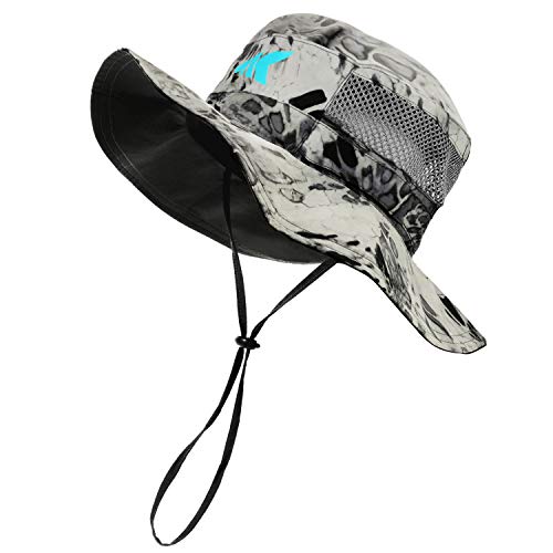 KastKing Sol Armis UPF 50 Boonie Hat - Sun Protection Fishing Hat, Beach & Hiking Hat, Paddling, Rowing, Kayaking Hat,Silver Mist