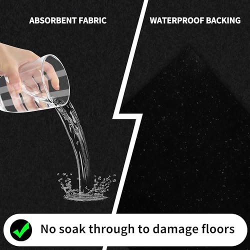 AAIN 2 Pcs Oil Spill Mat,Dual Material Synthesis, Waterproof & Highly Absorbent.36x59IN Garage Floor Mats for Oil, Water & Liquids. Perfect for Gyms & Shops