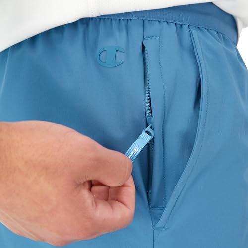 Champion, Purpose, Water Resistant Sports, Swim Shorts for Men, 6", Air Blue/Raindrop Blue Arch, Small